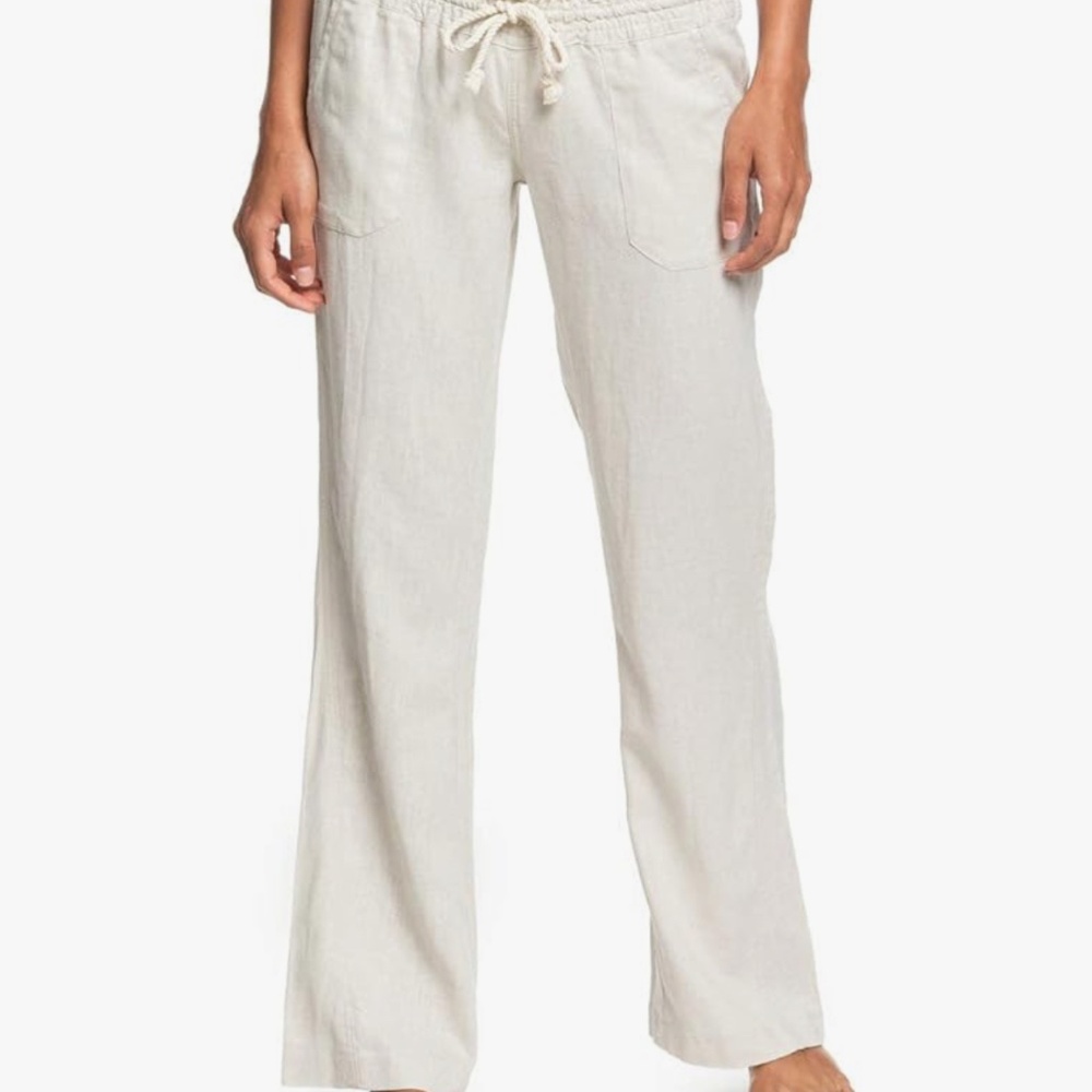 Women’s Roxy white linen pants